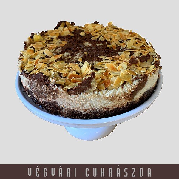 Vegán csokis mandulás sajttorta